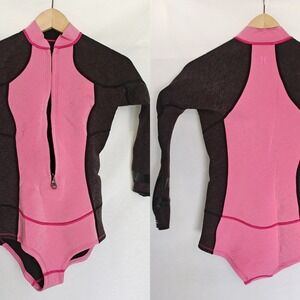 Hurley Pink and Black Women's Swim One Piece neoprene